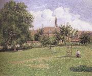 Camille Pissarro The House of the Deaf Woman and the Belfry at Eragny Spain oil painting artist